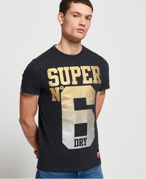 Superdry Super No 6 Férfi Pólók Szürke | ILVTP8547